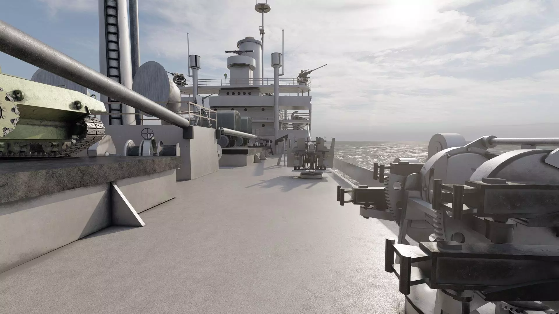 WW2 US NAVY LIBERTY CLASS CARGO SHIP 3D model_29