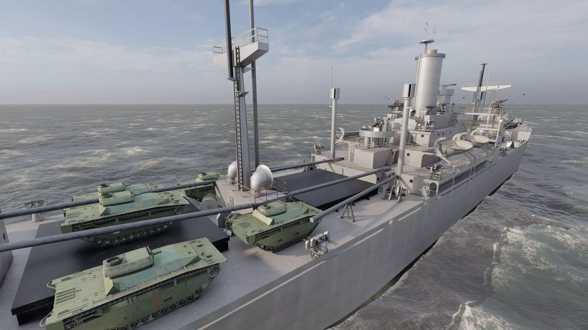 WW2 US NAVY LIBERTY CLASS CARGO SHIP 3D model_19