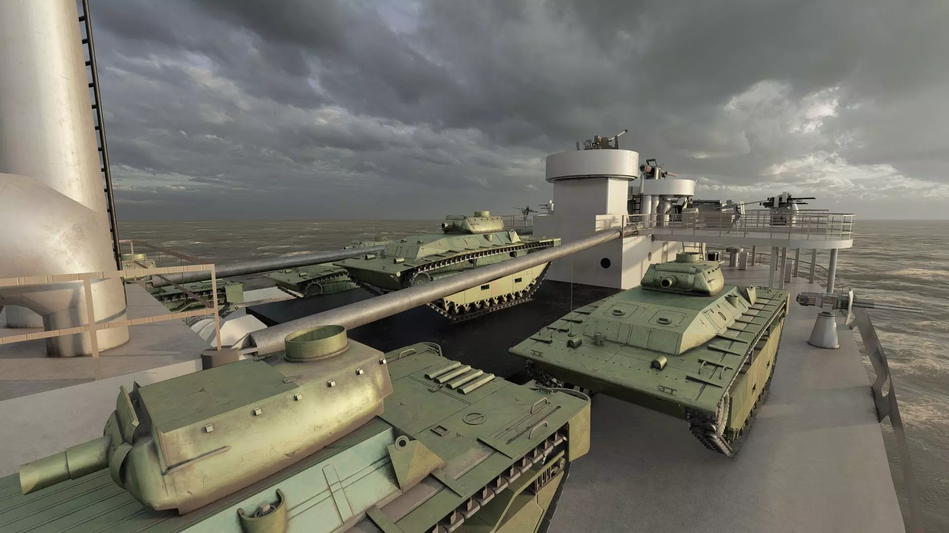 WW2 US NAVY LIBERTY CLASS CARGO SHIP 3D model_37