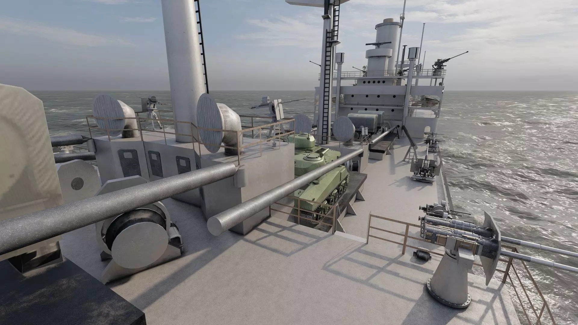 WW2 US NAVY LIBERTY CLASS CARGO SHIP 3D model_27