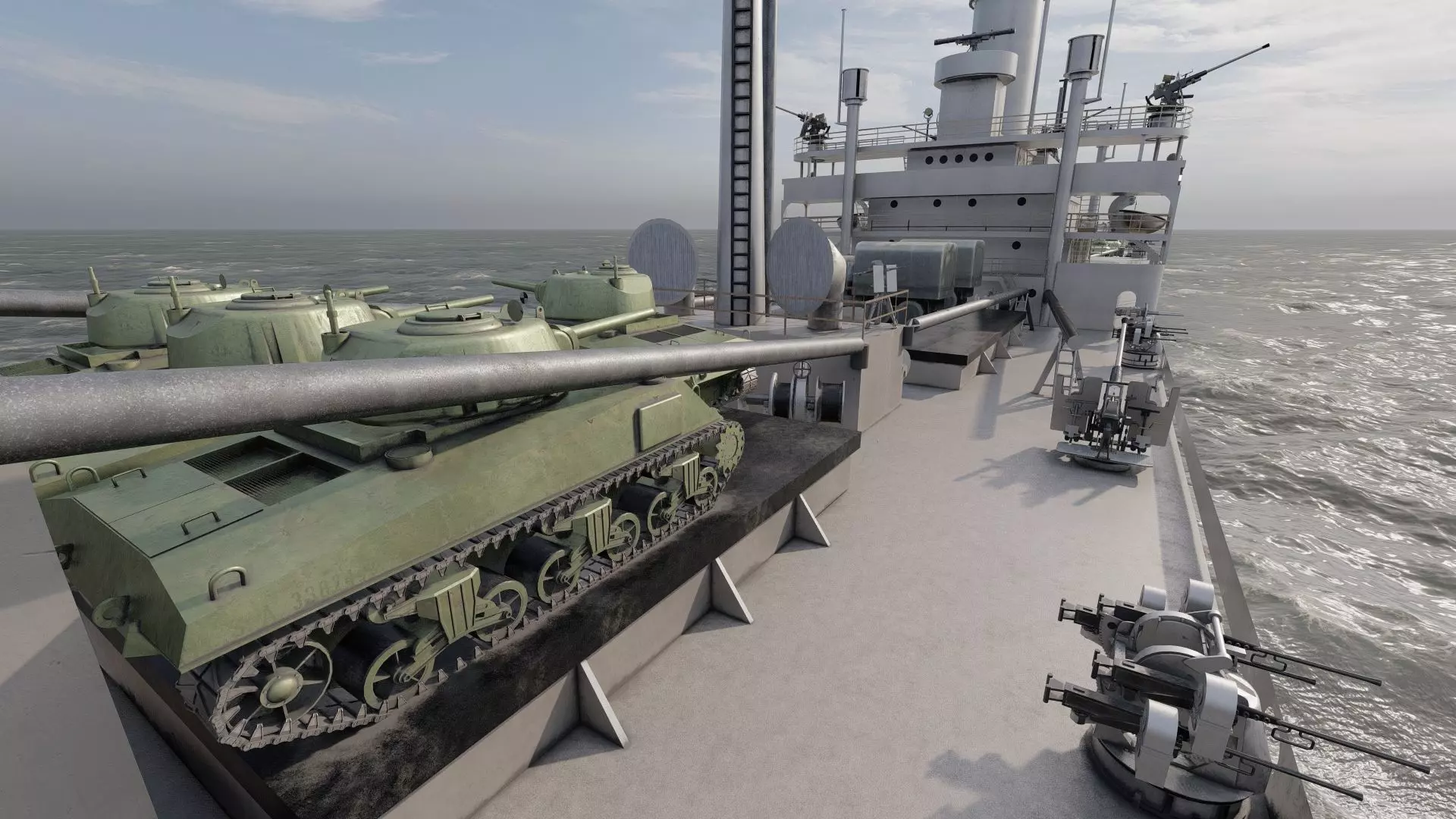 WW2 US NAVY LIBERTY CLASS CARGO SHIP 3D model_28