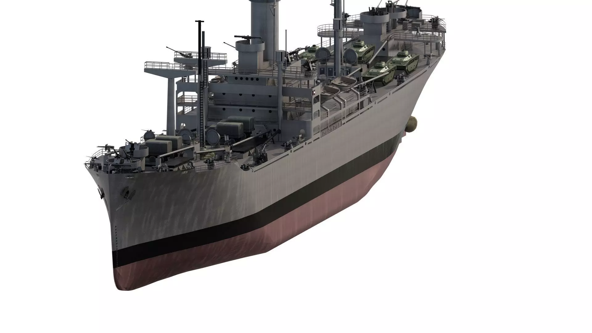 WW2 US NAVY LIBERTY CLASS CARGO SHIP 3D model_1