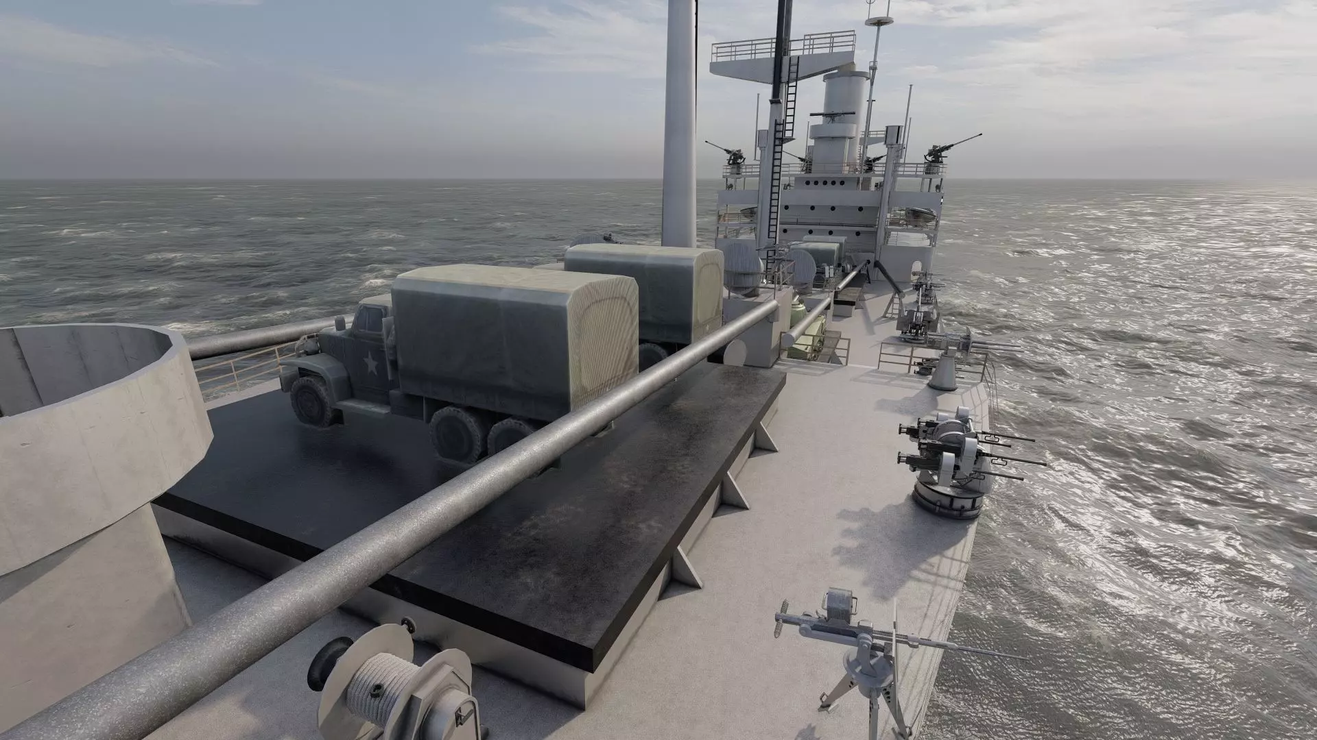 WW2 US NAVY LIBERTY CLASS CARGO SHIP 3D model_26