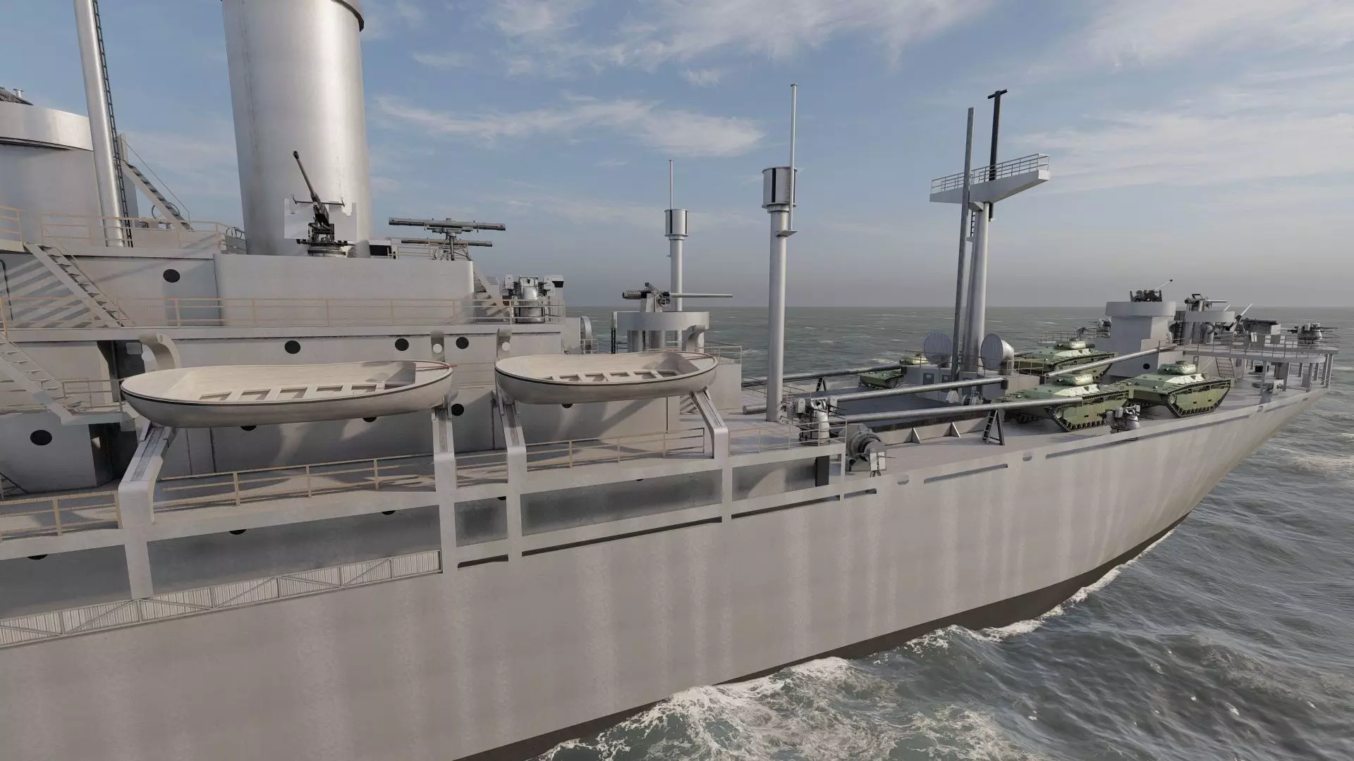 WW2 US NAVY LIBERTY CLASS CARGO SHIP 3D model_13