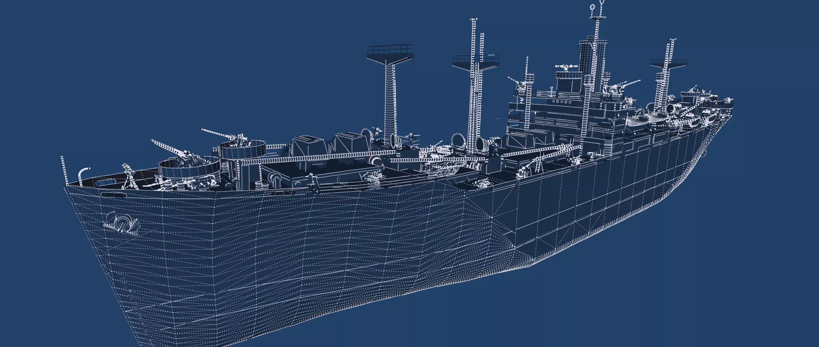 WW2 US NAVY LIBERTY CLASS CARGO SHIP 3D model_50