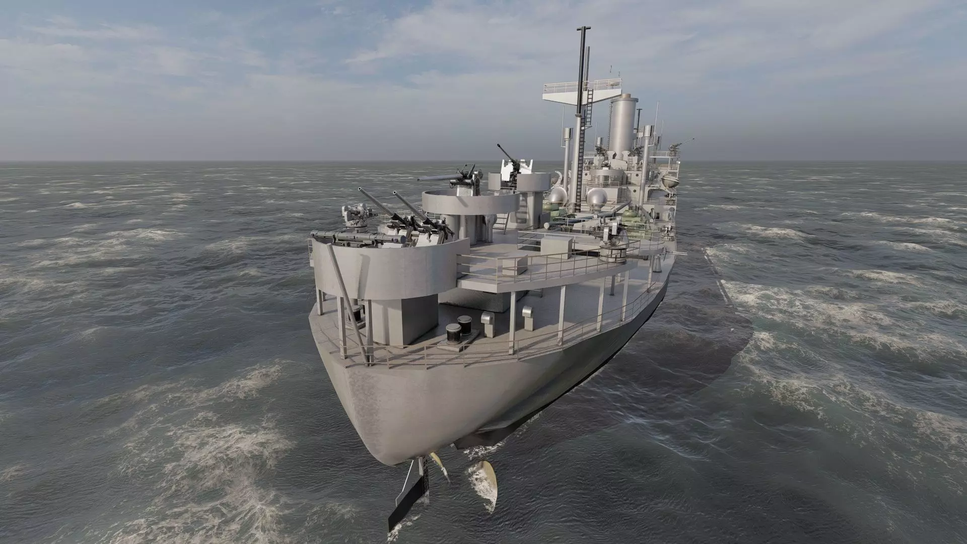 WW2 US NAVY LIBERTY CLASS CARGO SHIP 3D model_17