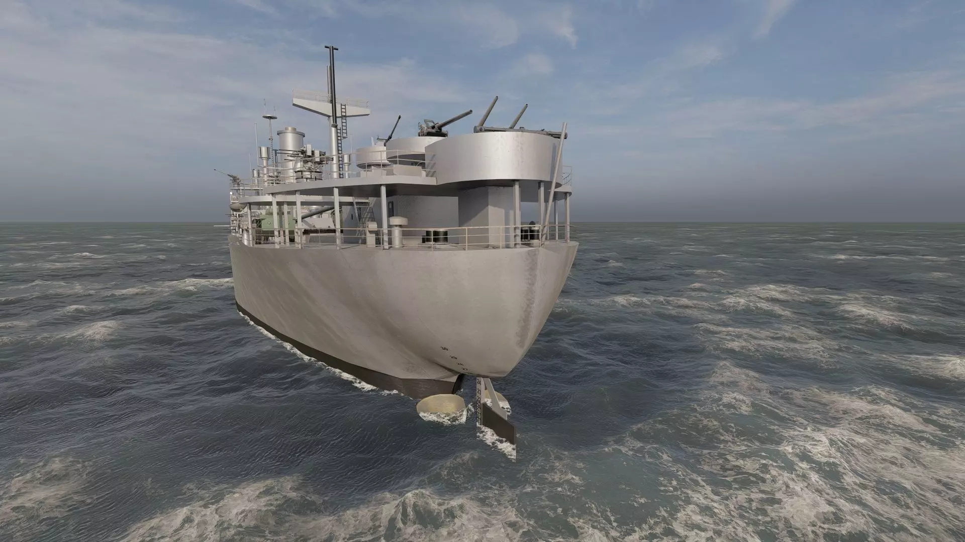 WW2 US NAVY LIBERTY CLASS CARGO SHIP 3D model_16