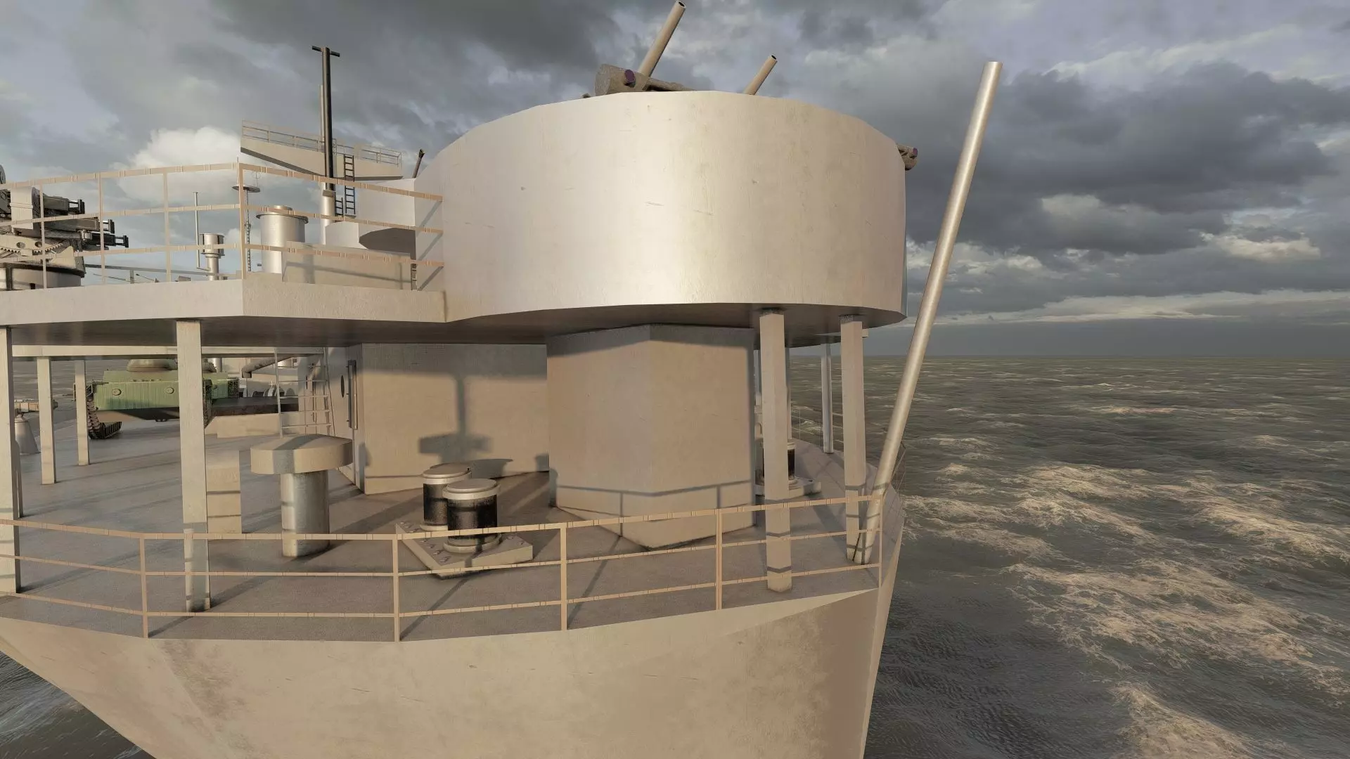 WW2 US NAVY LIBERTY CLASS CARGO SHIP 3D model_40