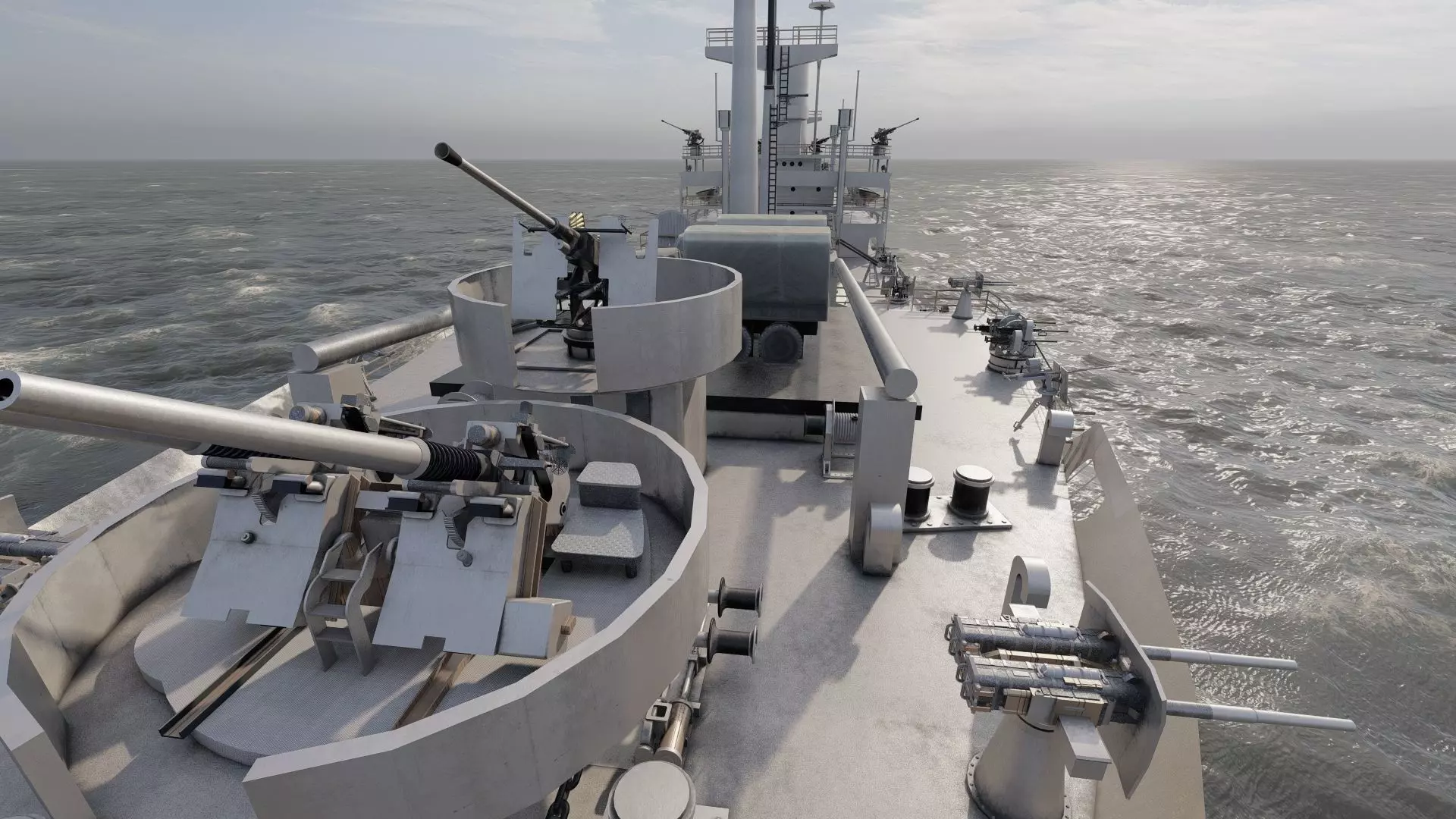 WW2 US NAVY LIBERTY CLASS CARGO SHIP 3D model_25