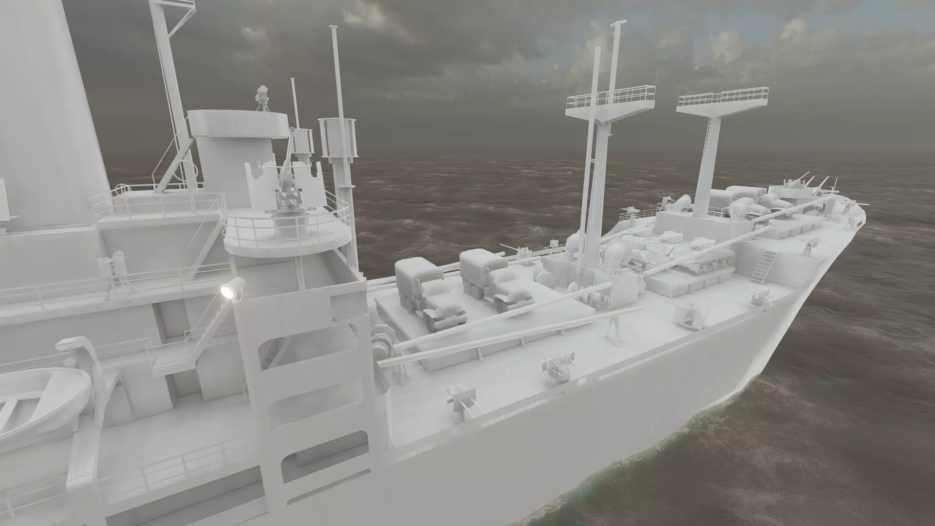 WW2 US NAVY LIBERTY CLASS CARGO SHIP 3D model_46