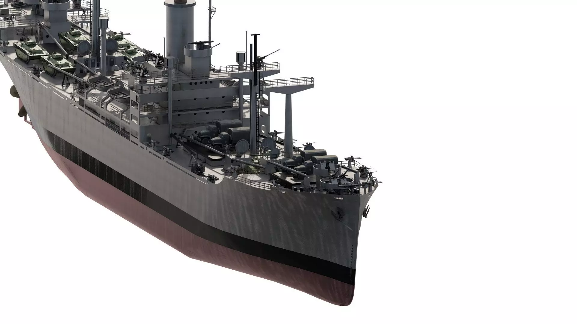 WW2 US NAVY LIBERTY CLASS CARGO SHIP 3D model_3