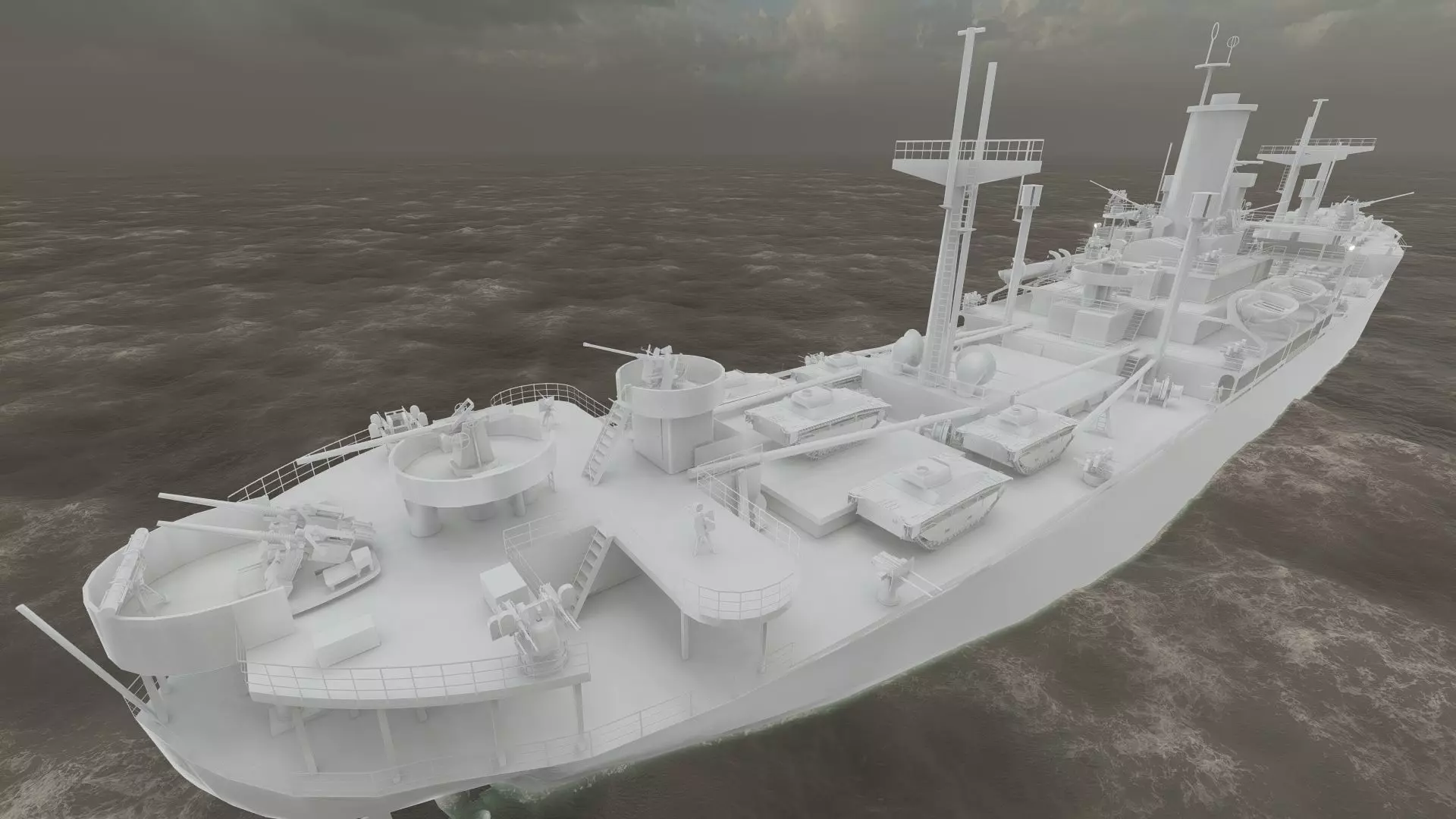 WW2 US NAVY LIBERTY CLASS CARGO SHIP 3D model_43