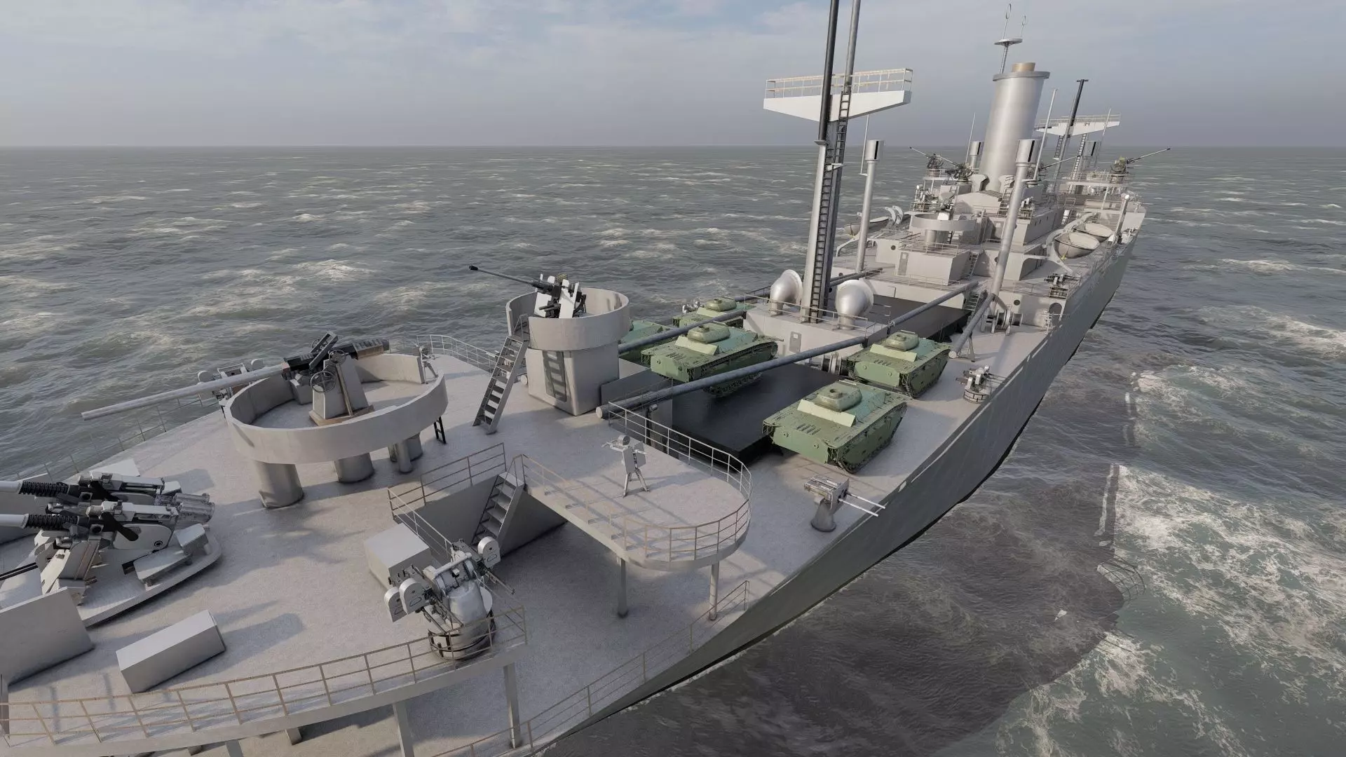 WW2 US NAVY LIBERTY CLASS CARGO SHIP 3D model_18