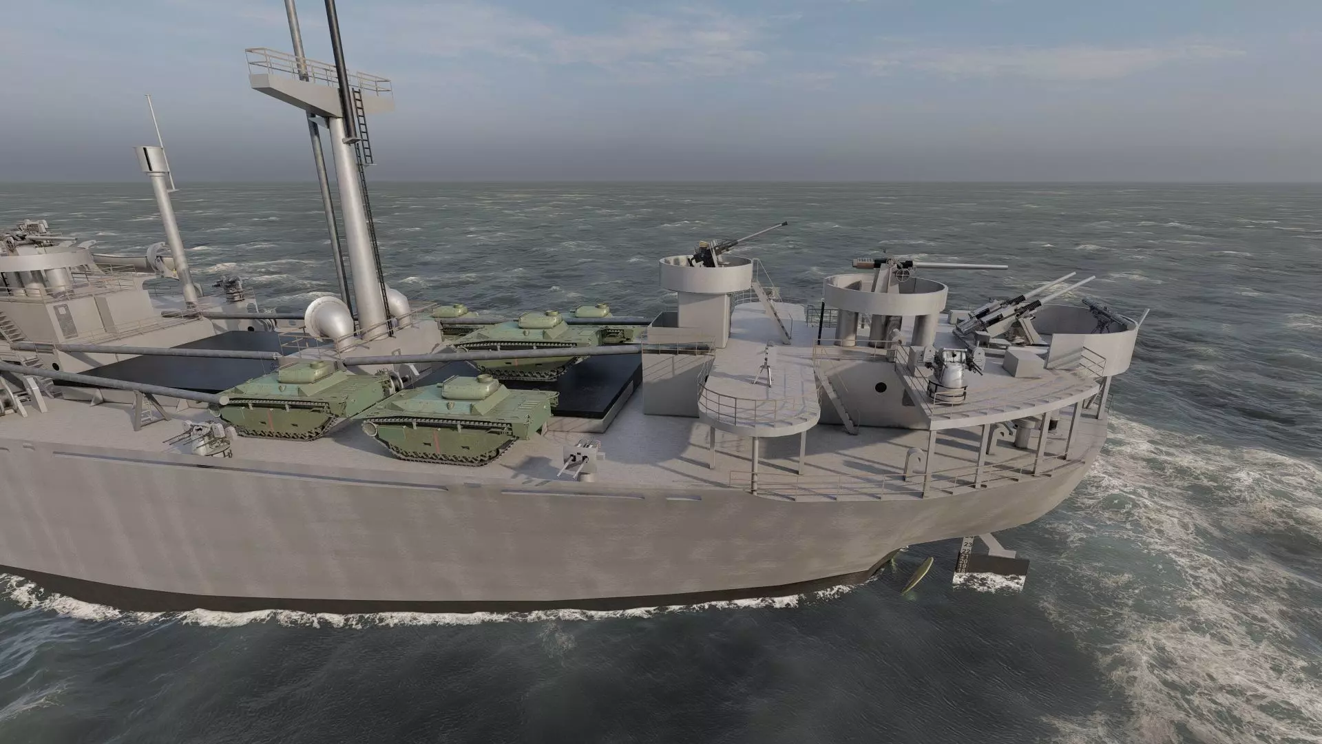 WW2 US NAVY LIBERTY CLASS CARGO SHIP 3D model_15