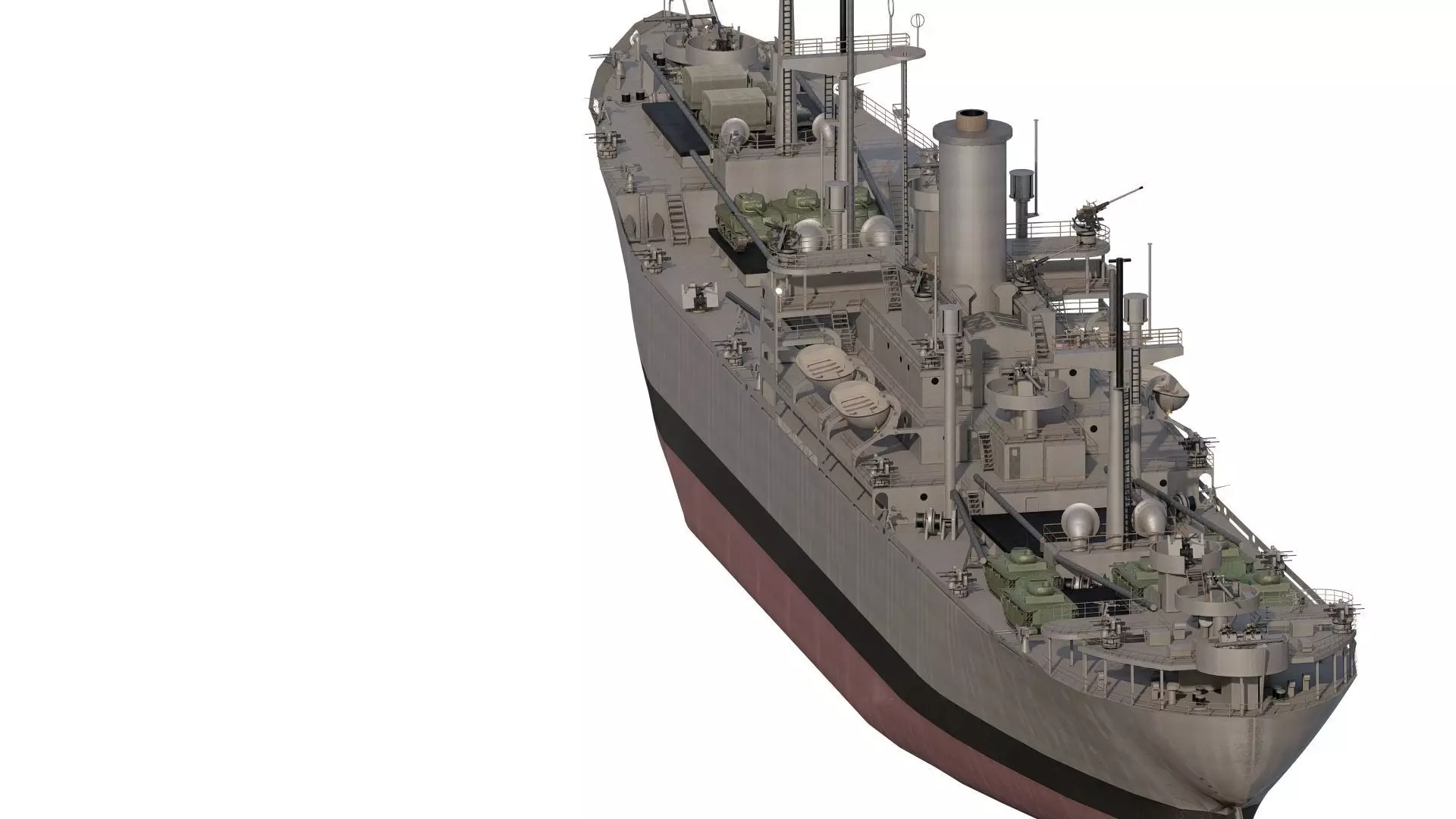 WW2 US NAVY LIBERTY CLASS CARGO SHIP 3D model_7