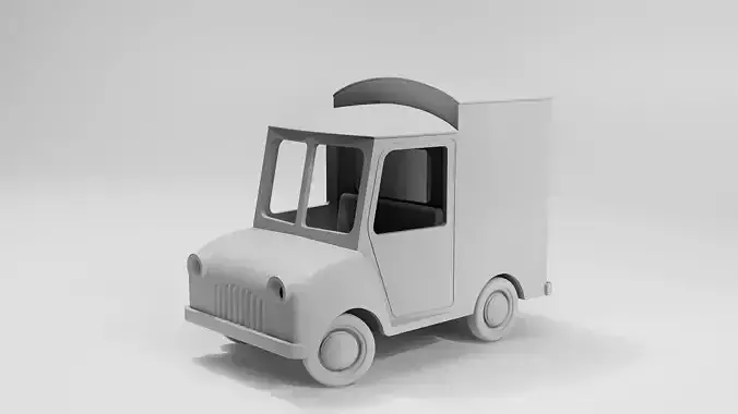 Stylized Toy Delivery Van