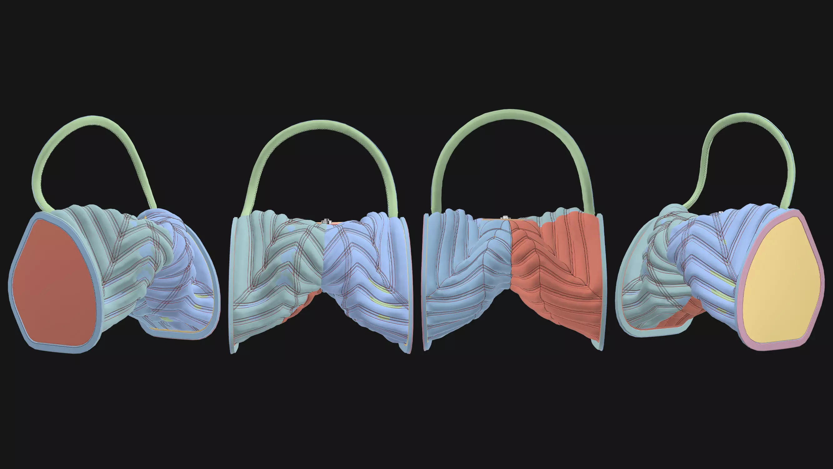 5 Female Bag Collection 3D model_8