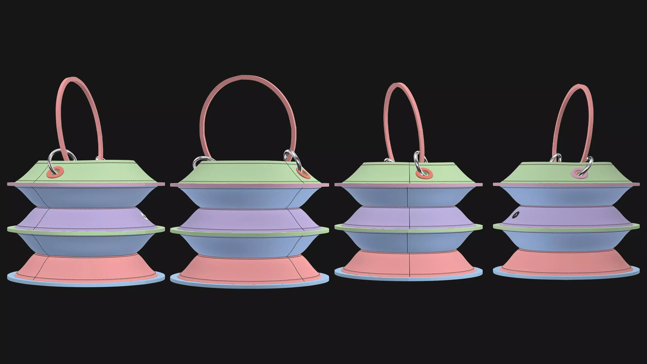 5 Female Bag Collection 3D model_11