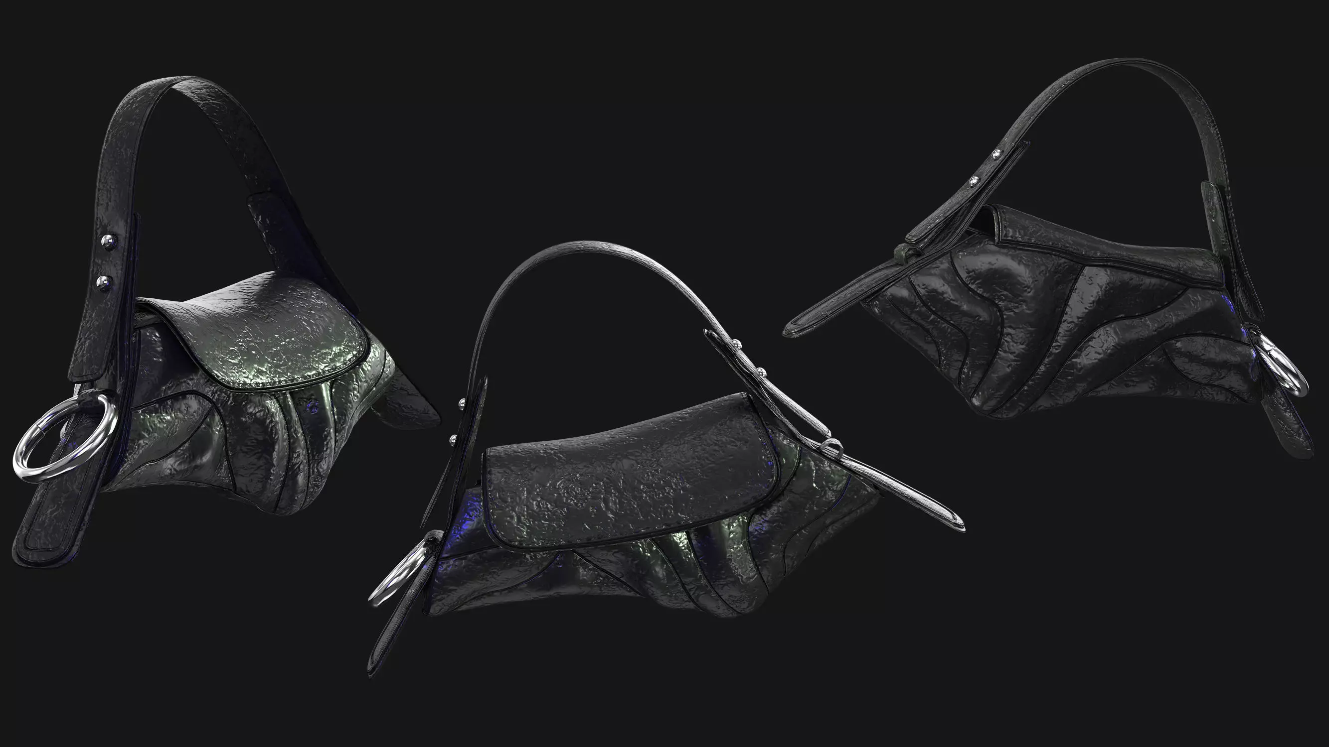 5 Female Bag Collection 3D model_1