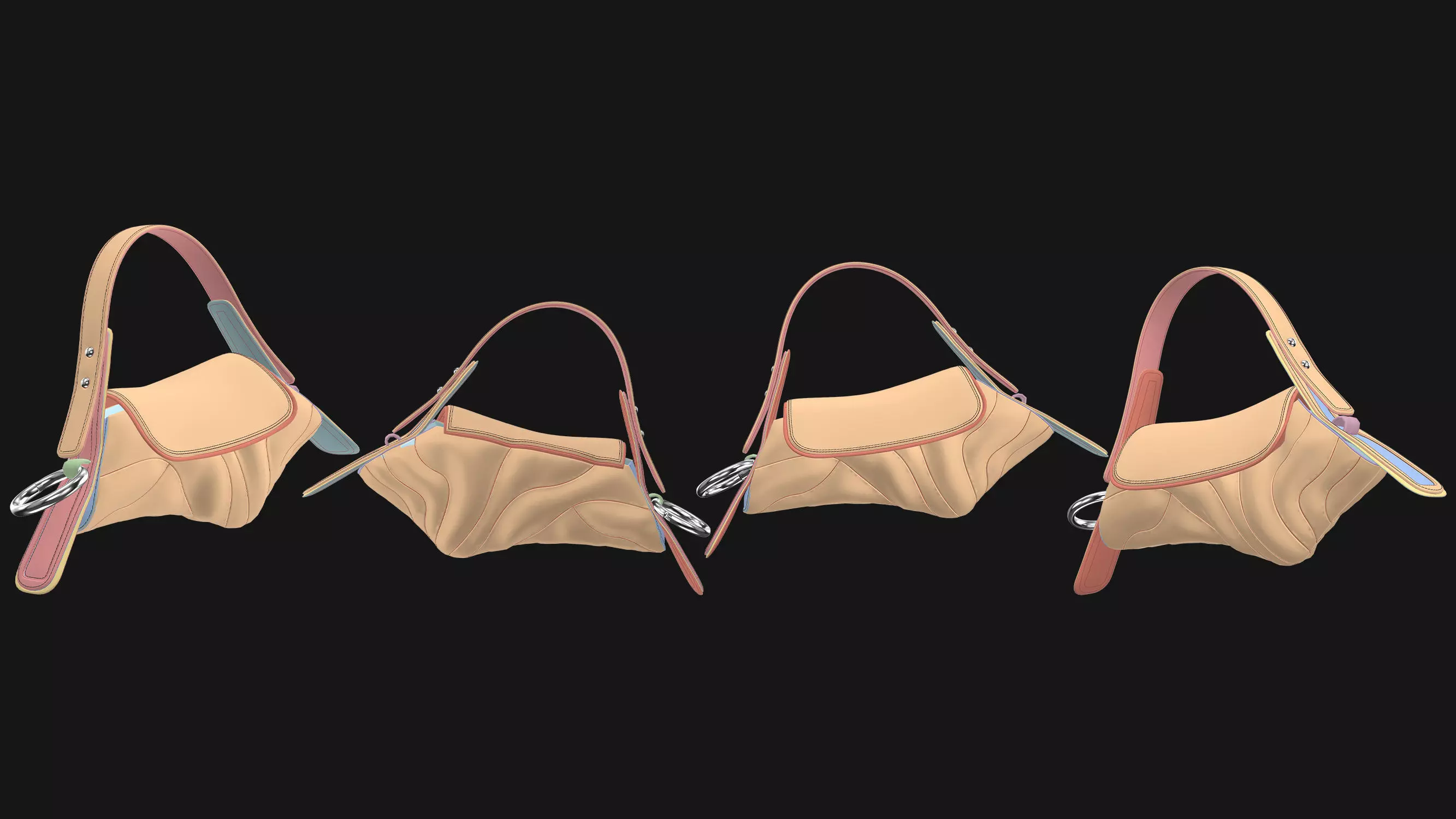 5 Female Bag Collection 3D model_2