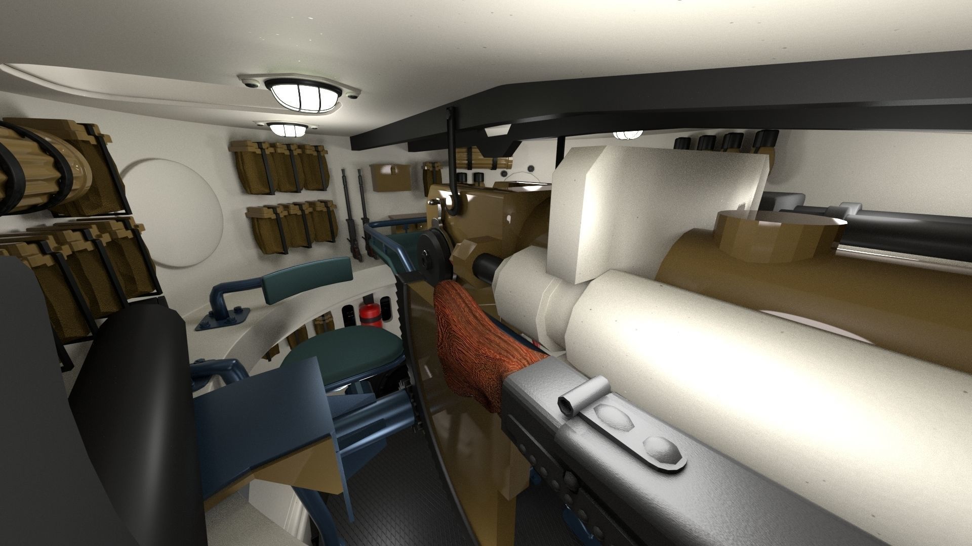 Fully built Panzer Tiger Tank Late 1944 v2 Firing 3D model_66