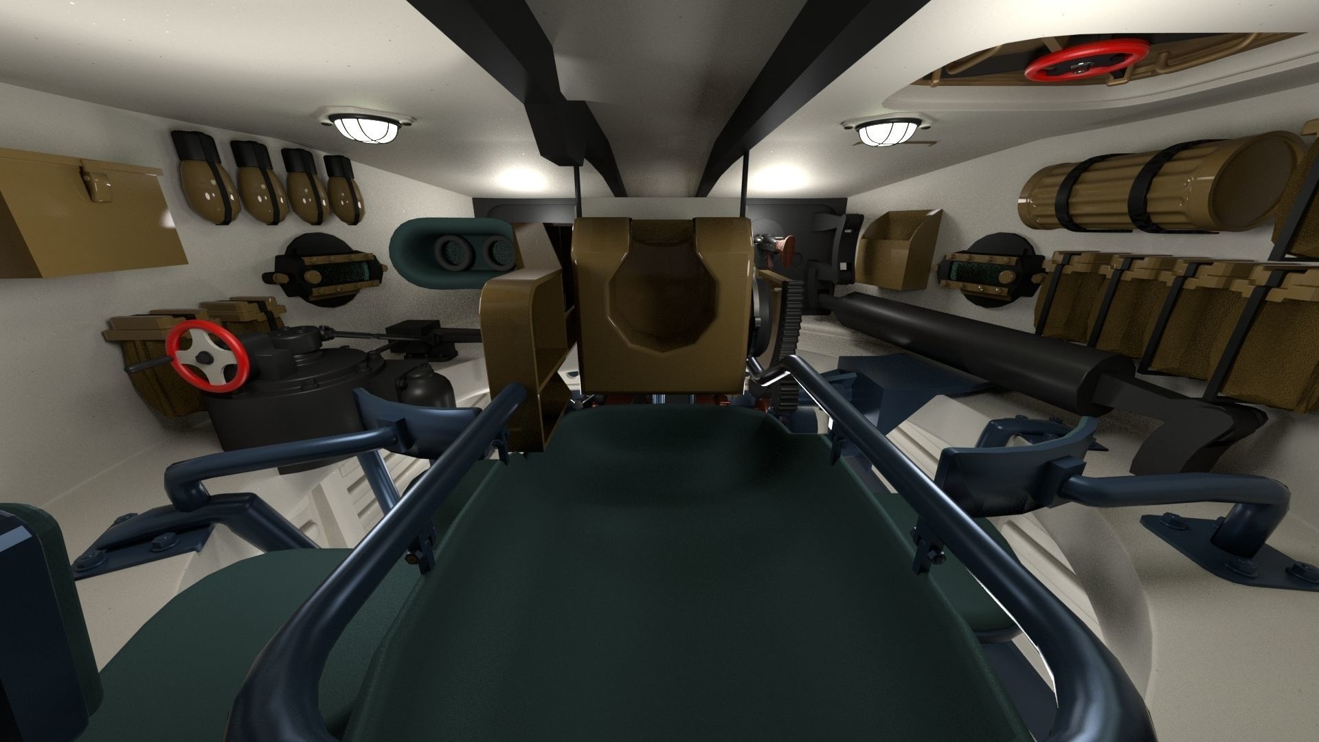 Fully built Panzer Tiger Tank Late 1944 v2 Firing 3D model_56