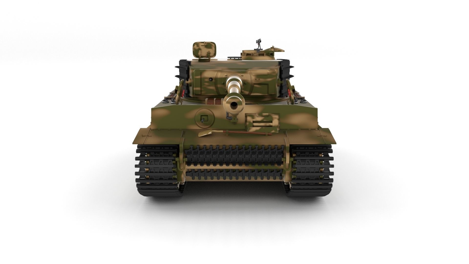 Fully built Panzer Tiger Tank Late 1944 v2 Firing 3D model_33