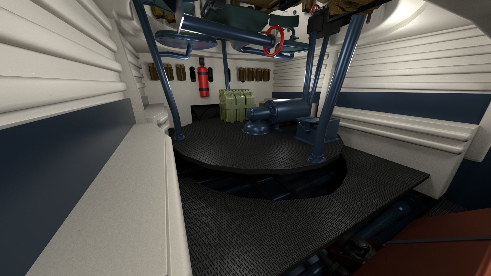 Fully built Panzer Tiger Tank Late 1944 v2 Firing 3D model_2