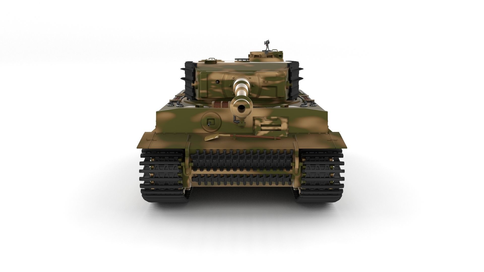 Fully built Panzer Tiger Tank Late 1944 v2 Firing 3D model_18