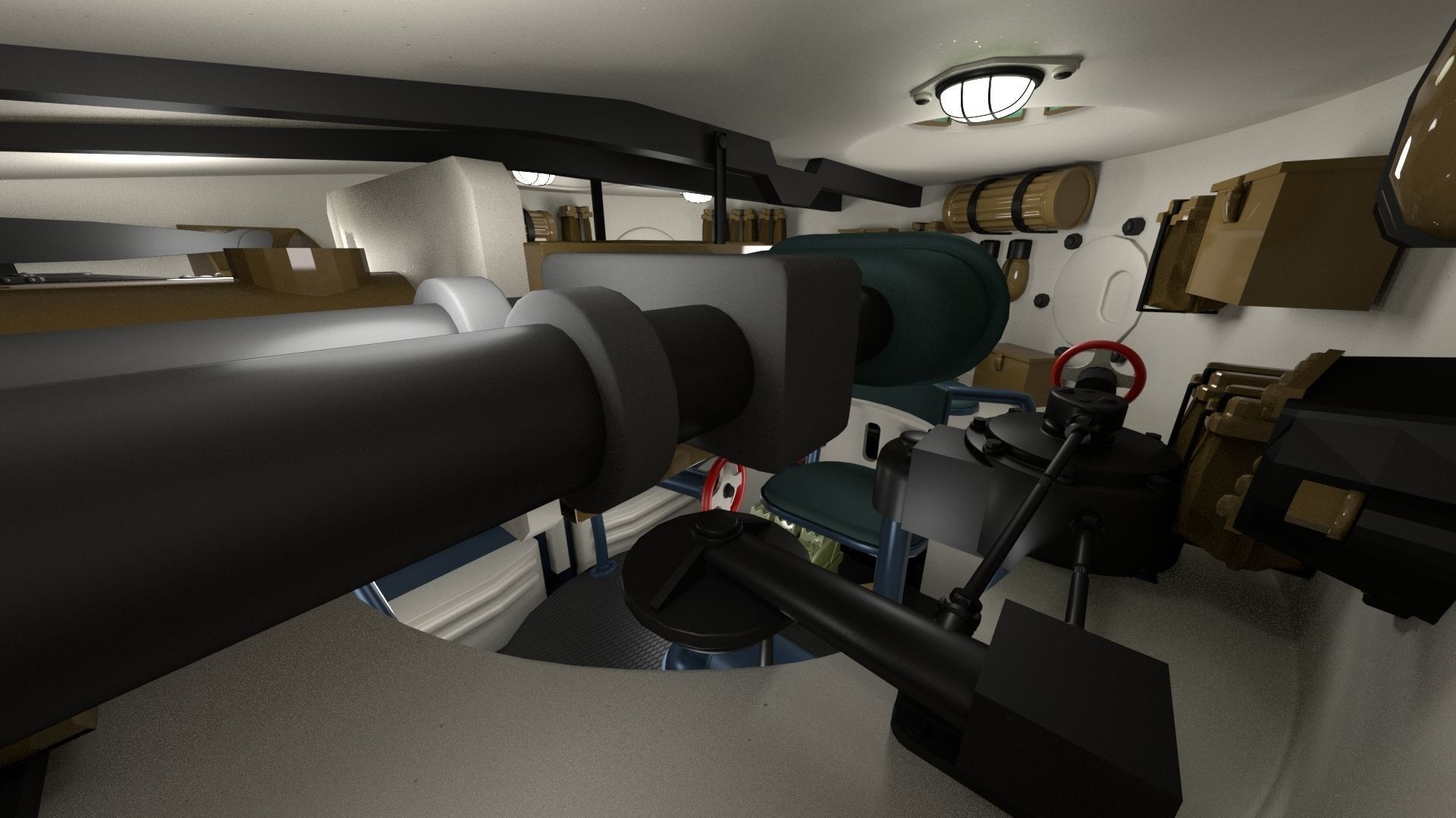 Fully built Panzer Tiger Tank Late 1944 v2 Firing 3D model_13