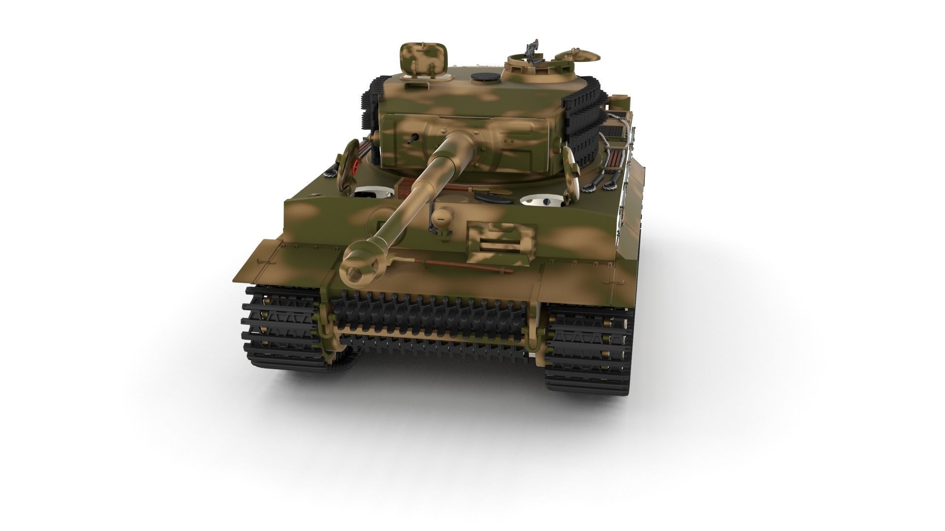 Fully built Panzer Tiger Tank Late 1944 v2 Firing 3D model_54
