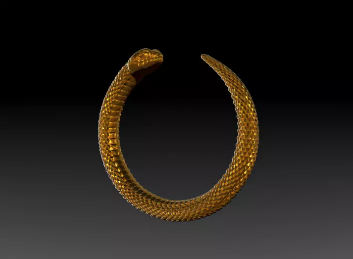 Snake Symbol of Rebirth Free 3D print model Free 3D print model_1