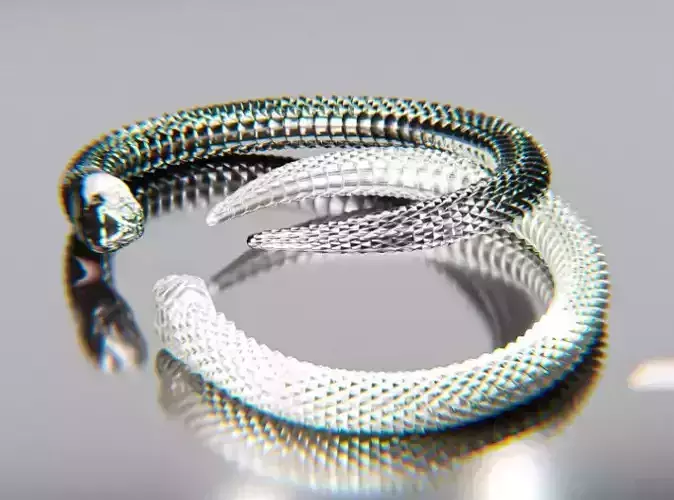 Snake Symbol of Rebirth Free 3D print model