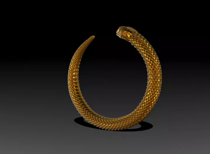 Snake Symbol of Rebirth Free 3D print model Free 3D print model_9