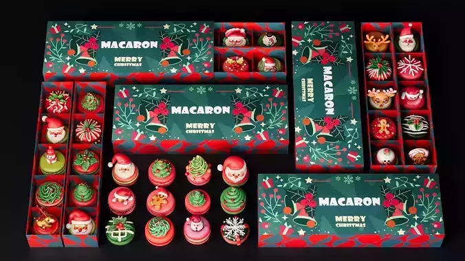 Christmas Macaron cake