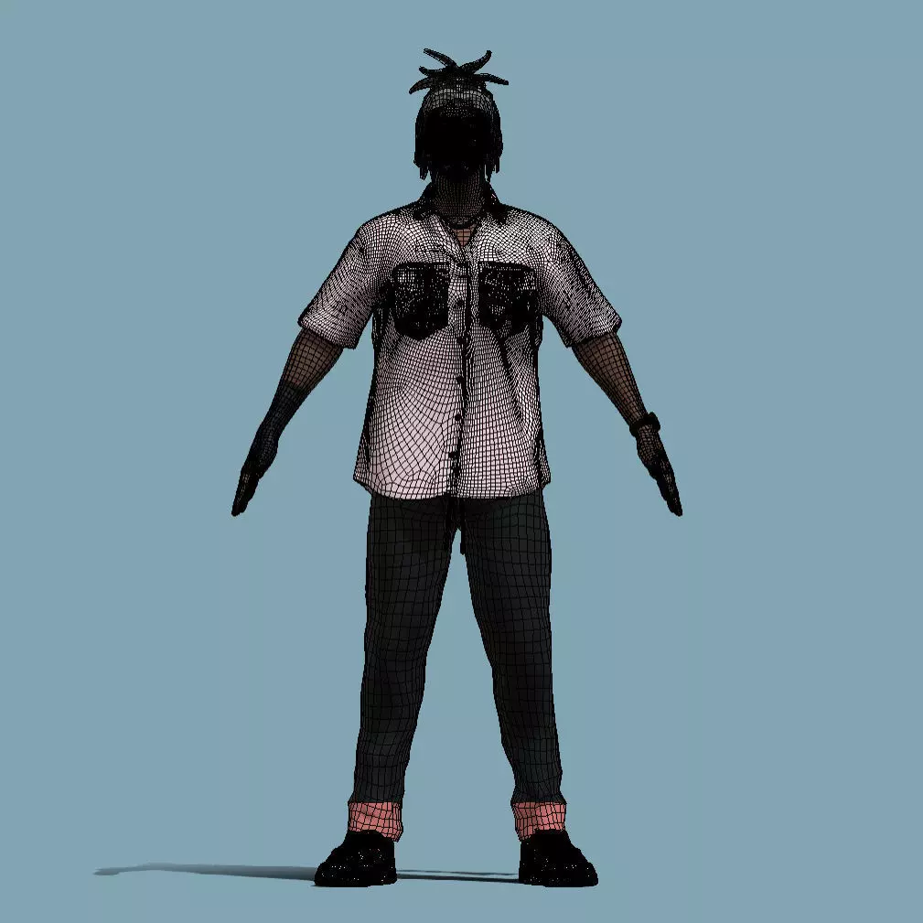 T-P Rigged KSI casual 3D model_5