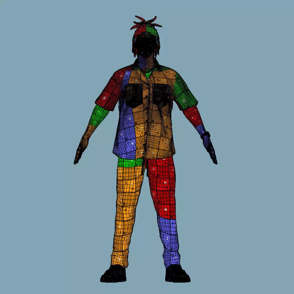 T-P Rigged KSI casual 3D model_7