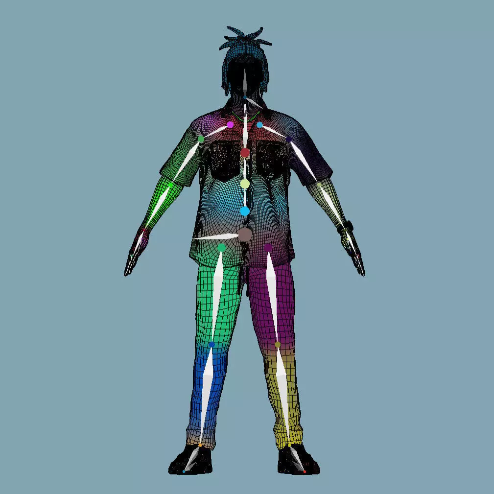 T-P Rigged KSI casual 3D model_8