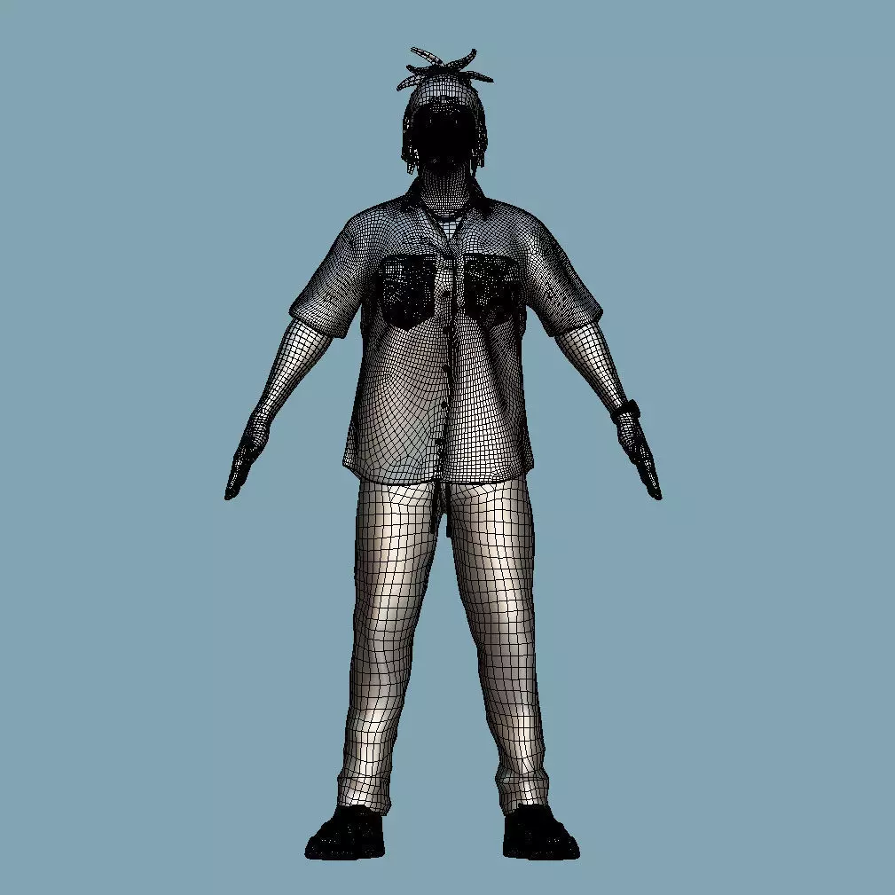 T-P Rigged KSI casual 3D model_4