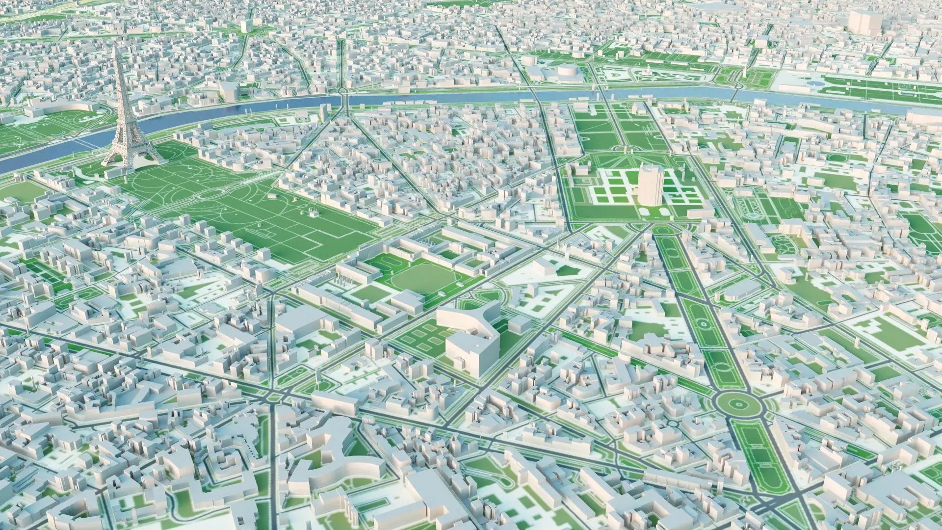 Paris City 3D model_4