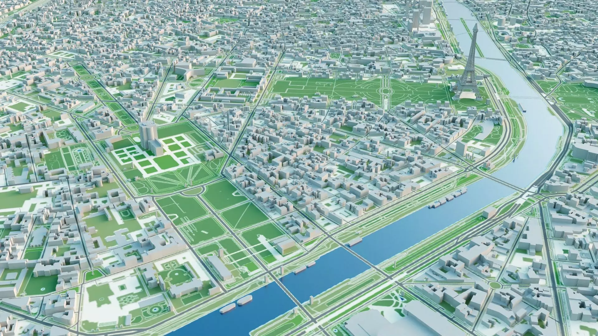 Paris City 3D model_5