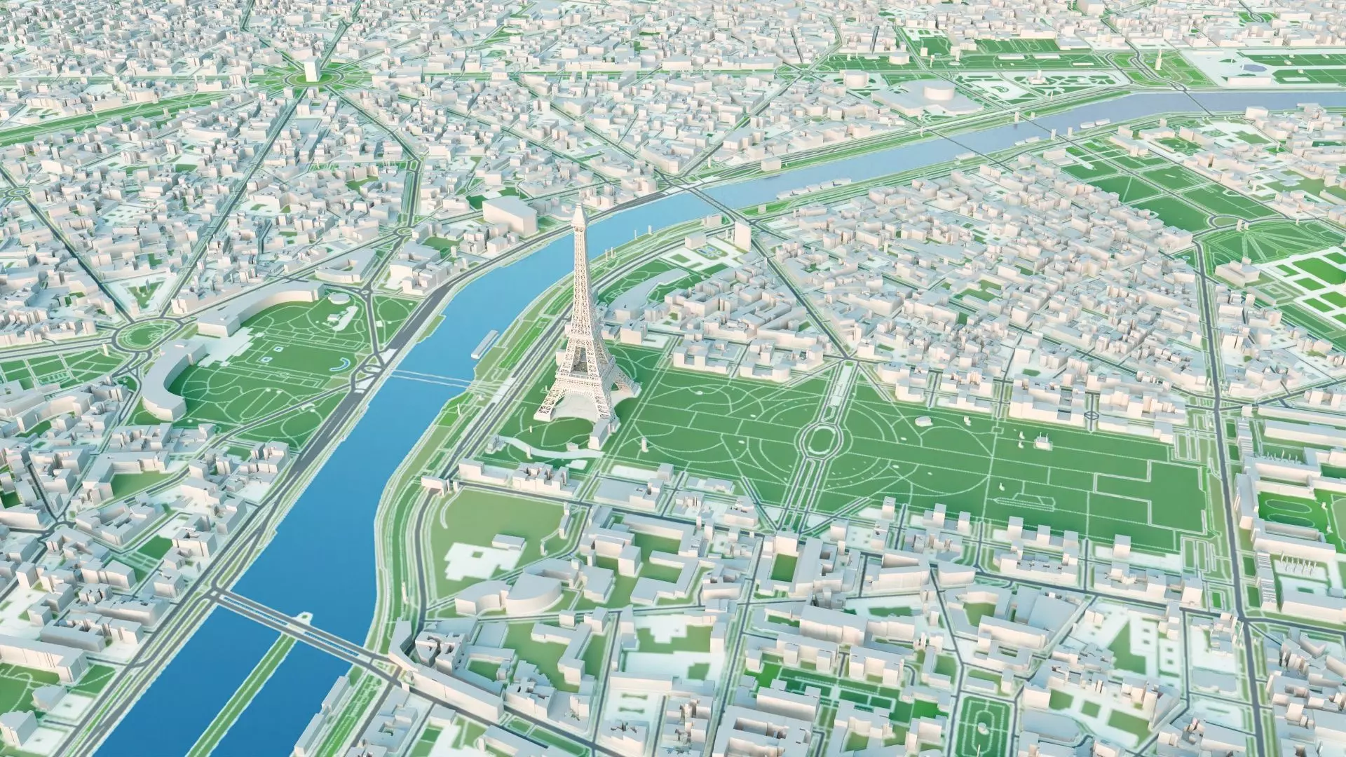 Paris City 3D model_1