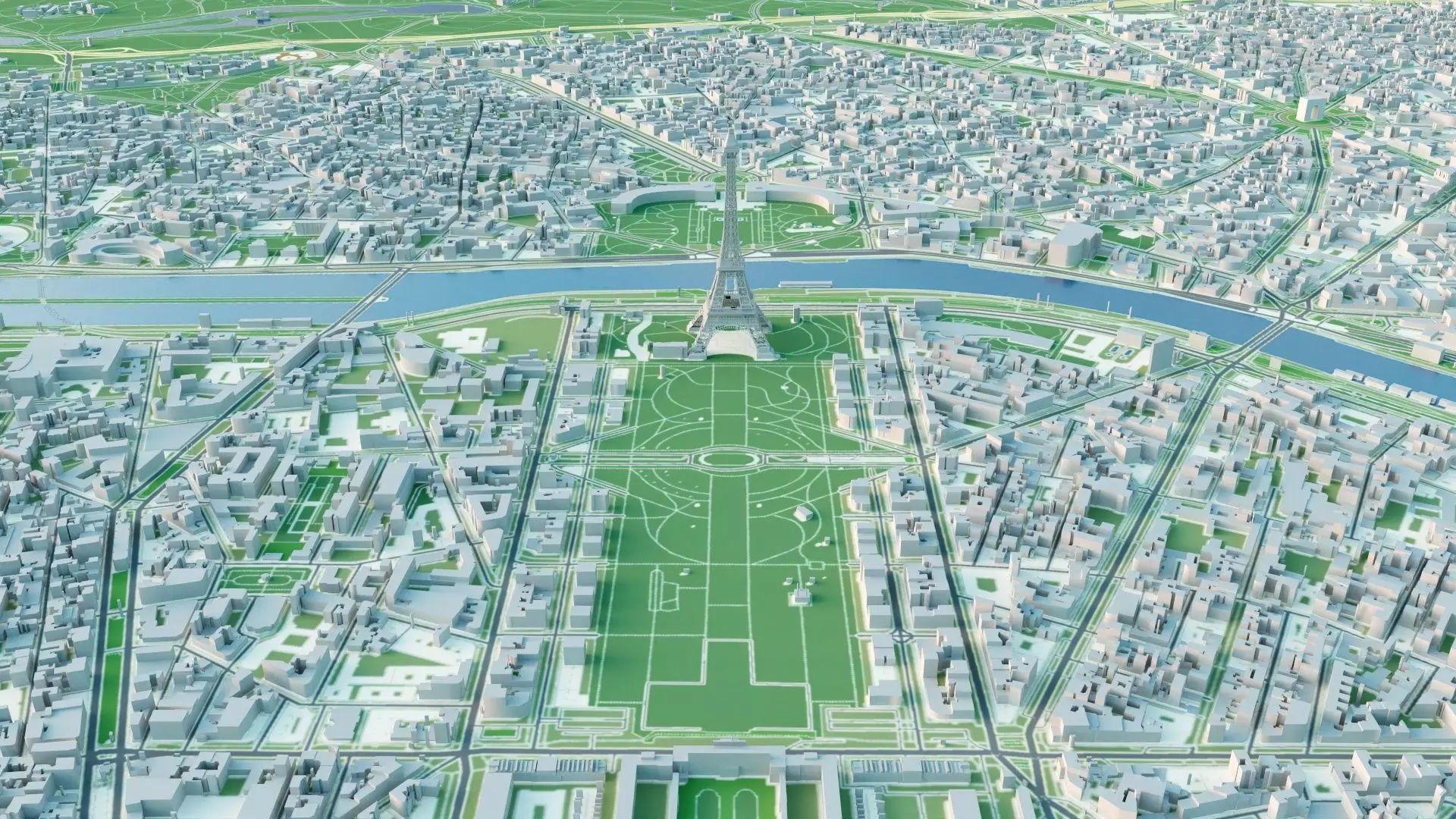 Paris City 3D model_2