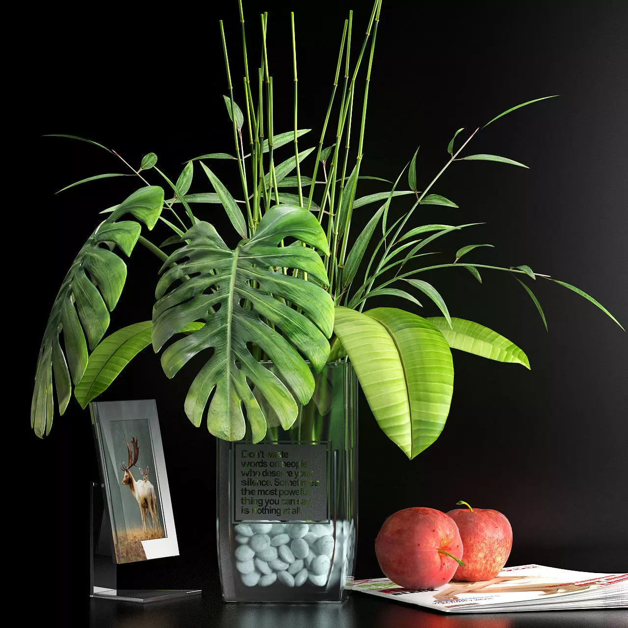 Decorative vase set 3D model_0