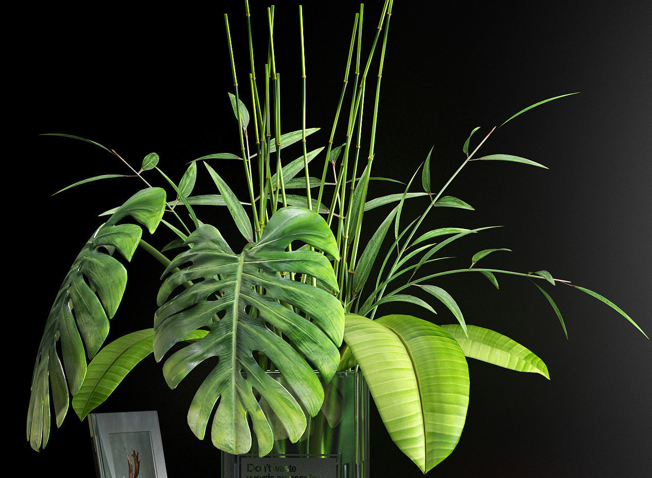 Decorative vase set 3D model_1