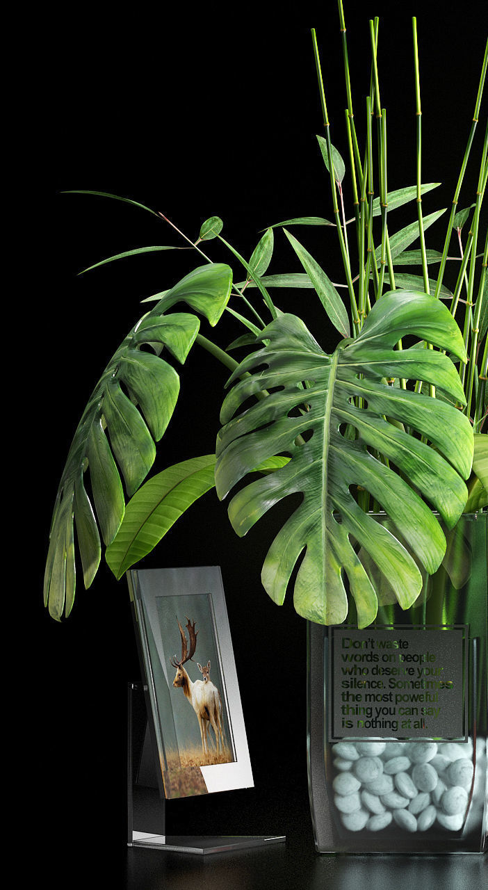 Decorative vase set 3D model_3