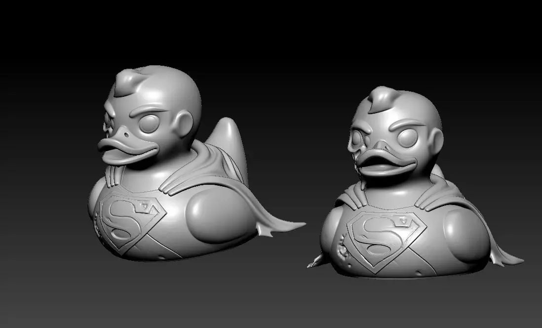Rubber Duck - Super man - Marval Zombie - 3D print 3D print model_3