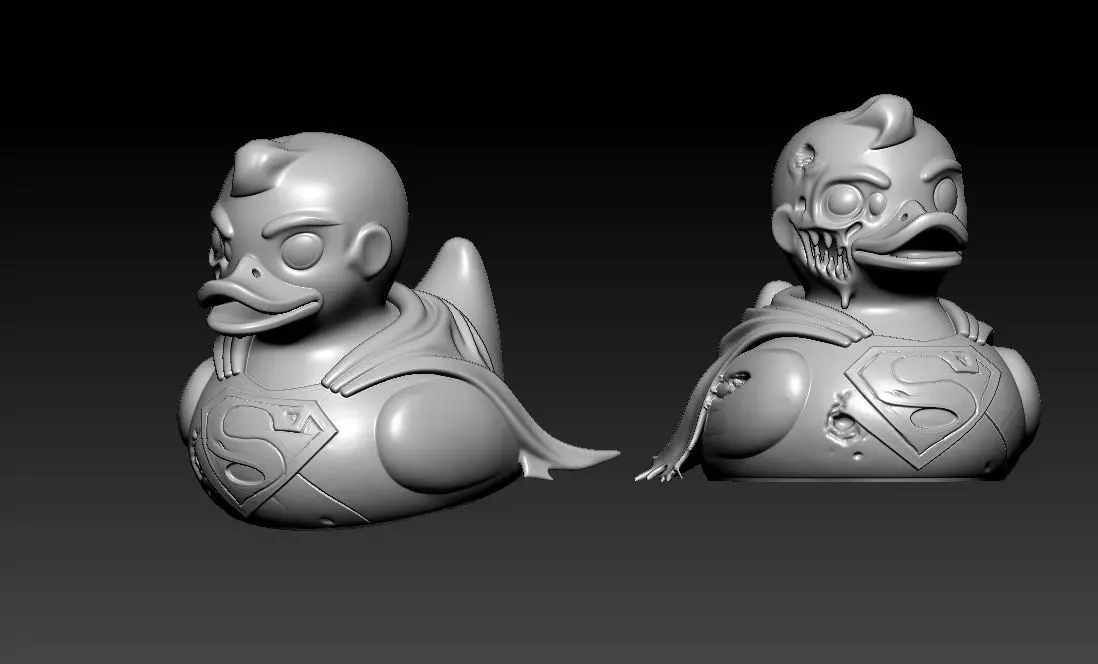 Rubber Duck - Super man - Marval Zombie - 3D print 3D print model_1