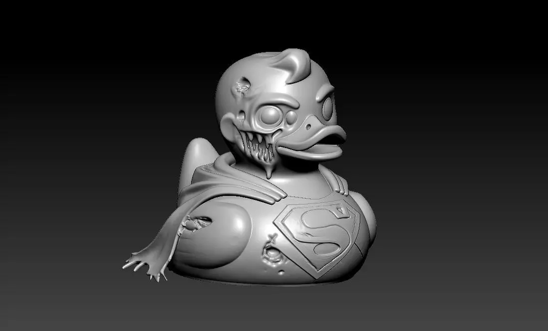 Rubber Duck - Super man - Marval Zombie - 3D print 3D print model_2