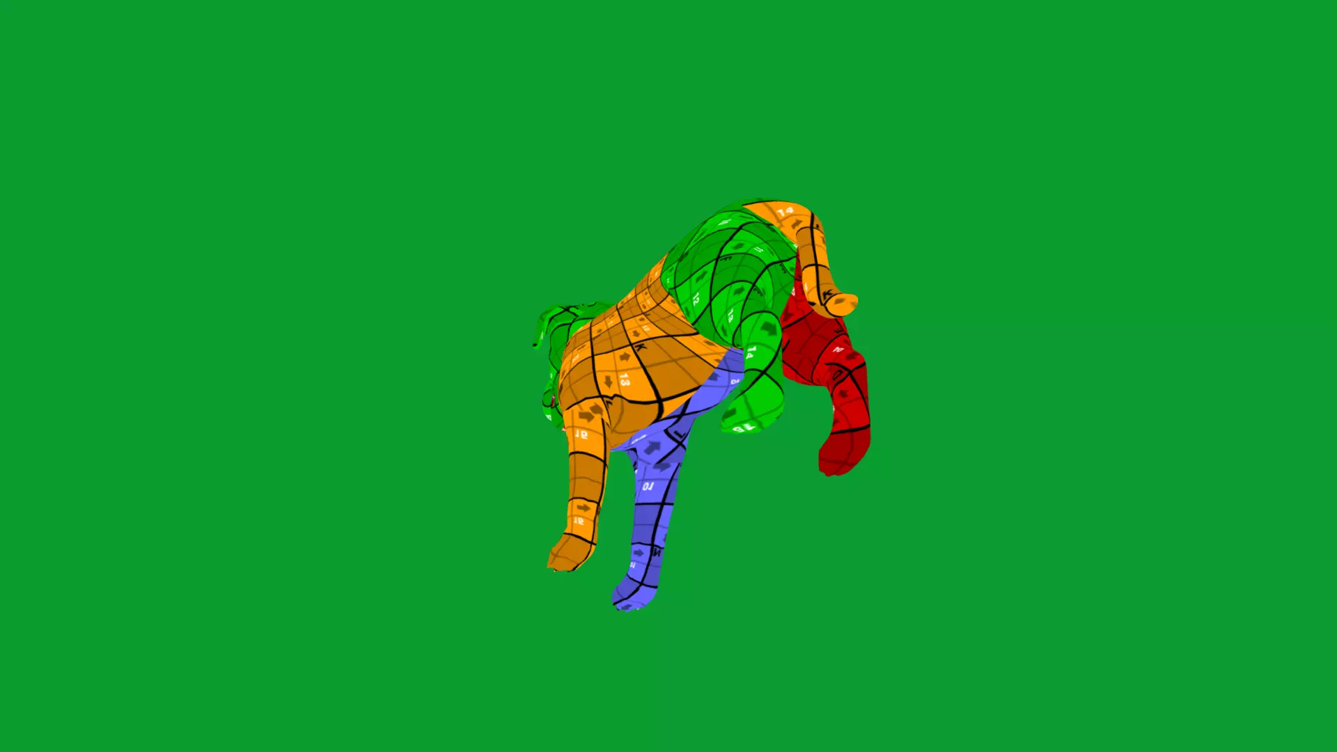 Golden Retriever Puppy Dog Low-poly 3D model_24